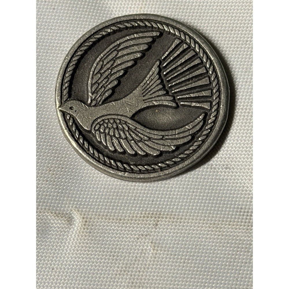 Christian Pewter Token Holy Spirit‎ Dove 1 John 3:24 Religious Coin Medal